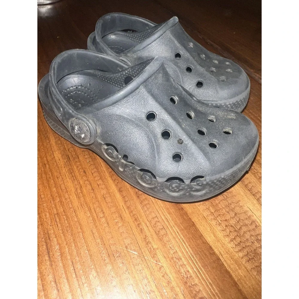 Crocs Baya Black Clogs Slip on Shoes‎ Size C 7 Toddlers Unisex Kids